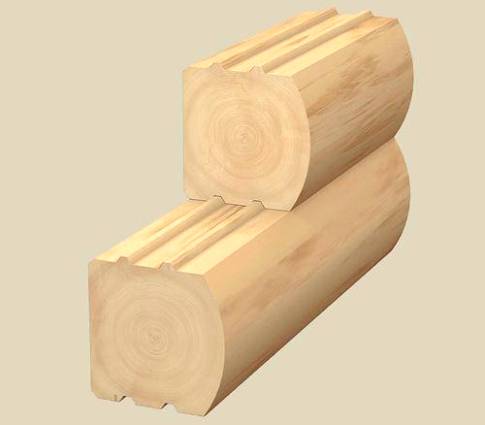Faházak zsugorodása fából és rönkből