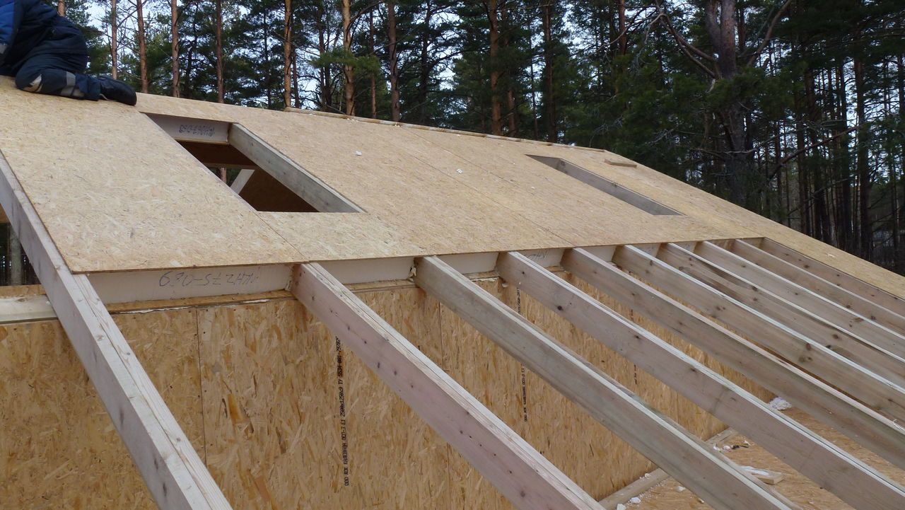 CIP panelekből készült ház tetőszerkezete