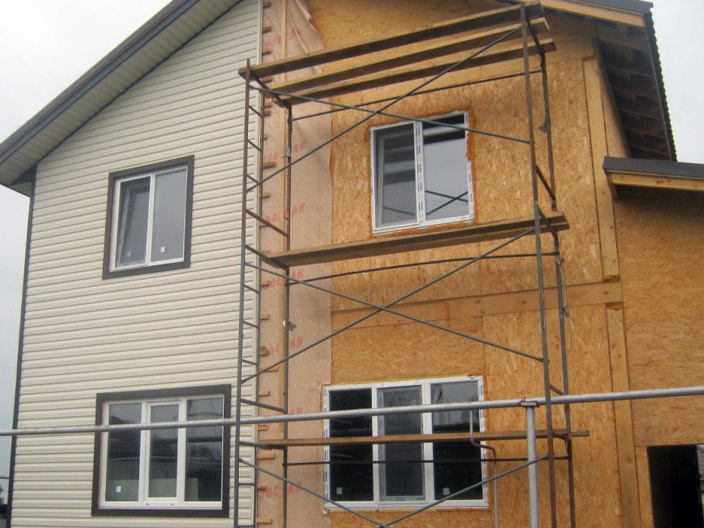 CIP panelekből készült ház külső befejezése