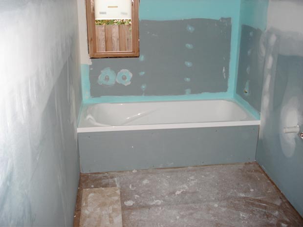 Befejező fürdőszoba gipszkartonnal