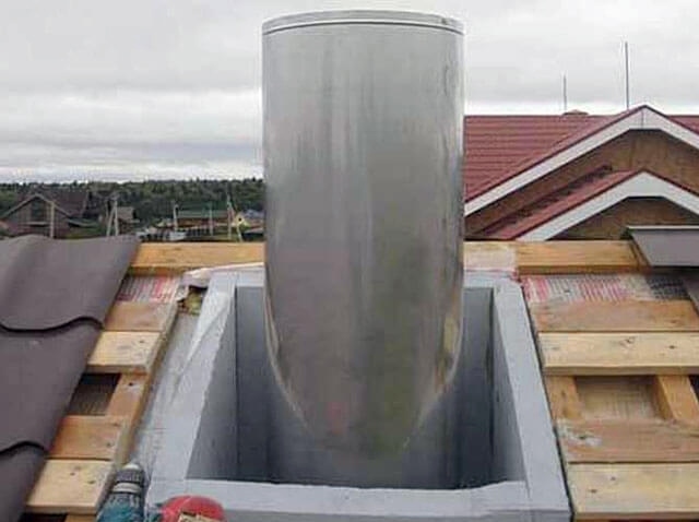 Hogyan kell felszerelni a kéményt a tetőn keresztül – a cső átvezetésének létrehozására és lezárására vonatkozó szabályok