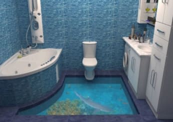 A fürdőszobában önterülő padlók jellemzői és előnyei, barkácsolás