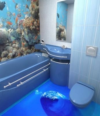 A fürdőszobában önterülő padlók jellemzői és előnyei, barkácsolás
