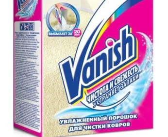 Részletes utasítások a “Vanish” szőnyegekhez való használatához, a termék összetételéhez, árához, analógokhoz és vásárlói véleményekhez