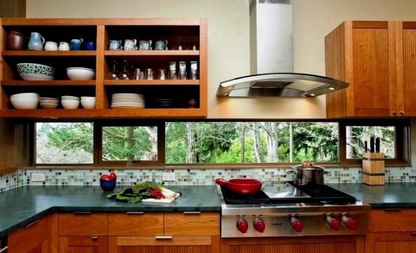 Kis konyha kialakítása ablak nélkül: hogyan kell felszerelni egy ablak nélküli konyhát