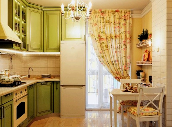 Kis konyha tervezése Provence stílusában: hogyan kell felszerelni egy kis konyhát francia módon