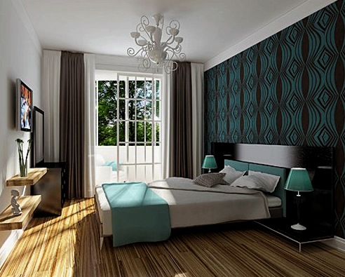 Türkiz hálószoba - a szoba tervezési jellemzői