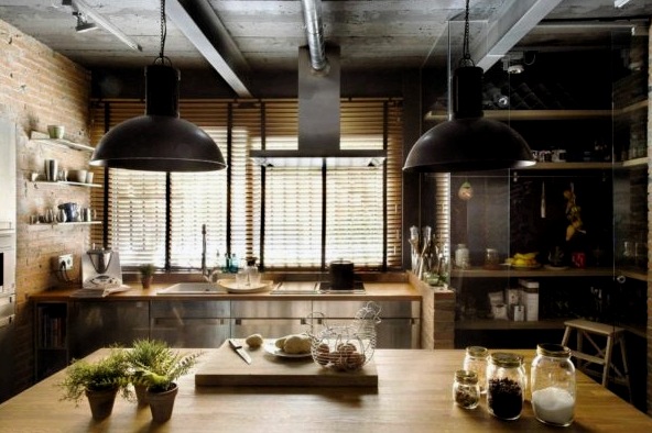 Loft stílusú konyha: a tervezési ötletek sikeres megtestesülése