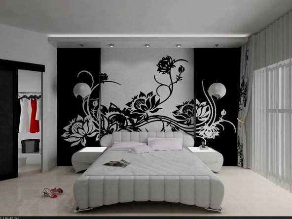 Fali dekoráció a hálószobában: burkolási módszerek és dekorációs lehetőségek