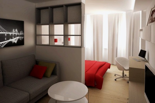 Egy szoba felosztása hálószobára és nappalira: a funkcionalitás egyesítése a belső térben