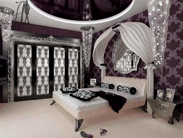 Art Deco hálószoba: bútorokat, textileket, kiegészítőket és világítást választunk