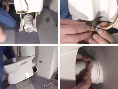 Belső rögzítésű WC-csésze beépítési módja
