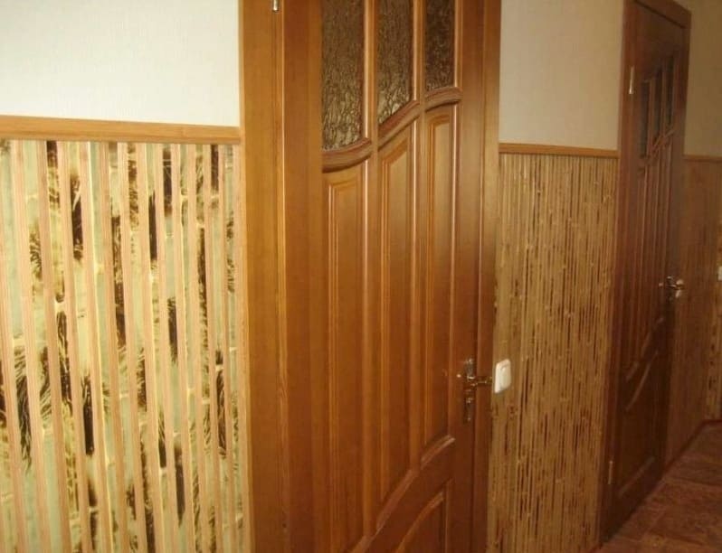 Bambusz tapéta a belső folyosón fotó