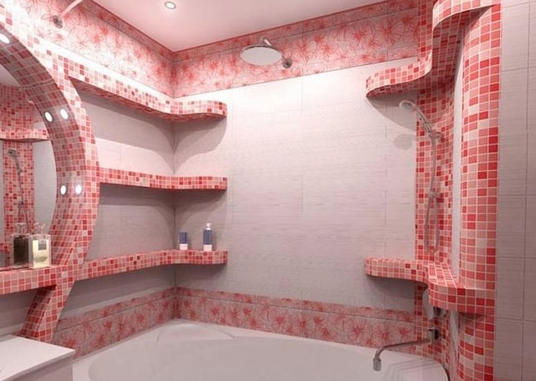 mozaik a fürdőszobában