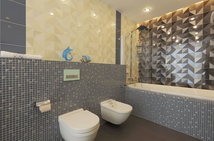 Mozaik csempe a fürdőszobában: kiválasztási jellemzők