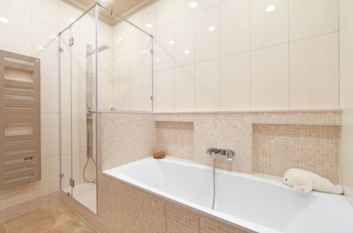 Mozaik csempe a fürdőszobában: a választás jellemzői