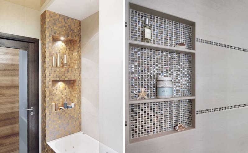Mozaik csempe a fürdőszobában: A választás jellemzői