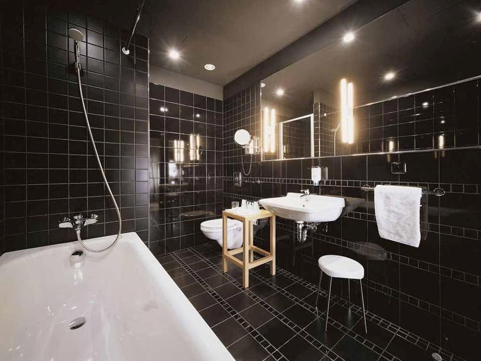 Fekete-fehér fürdőszobai design változatok 23