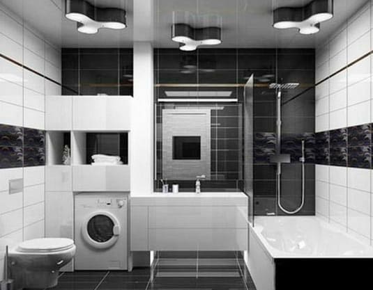 Fekete-fehér fürdőkád design változatok 18
