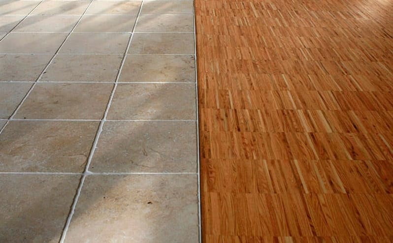 A csempe és a laminált padló közötti fuga: Tervezési módszerek