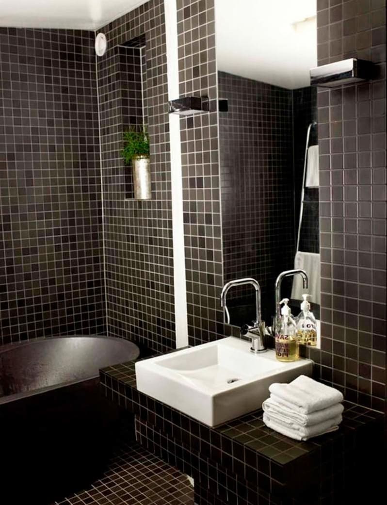 Fekete-fehér fürdőkád design változatok 32