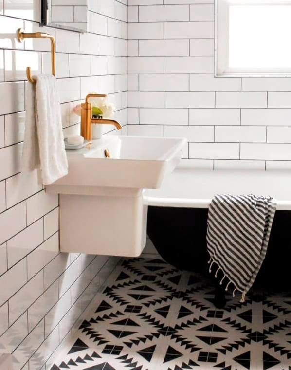 Fekete-fehér fürdőszoba tervezési változatok 60