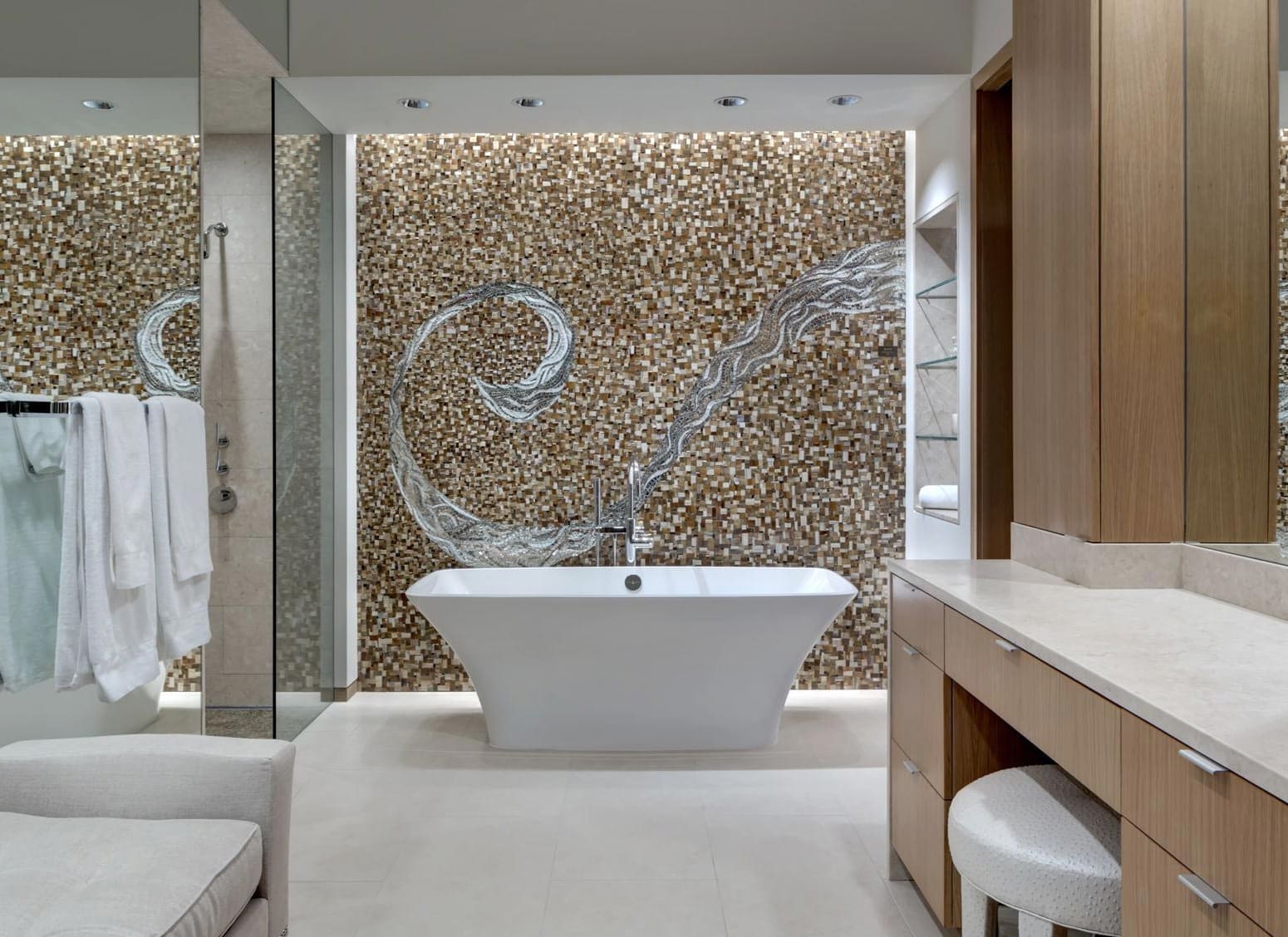 mozaik a fürdőszobában-modern design