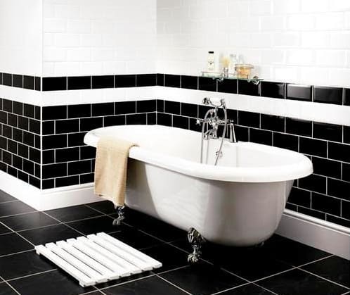 Fekete-fehér fürdőkád design változatok 16