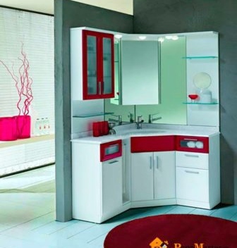A sarok fürdőszobabútorok hangulatos légkört teremtenek, és vizuálisan megnövelik a helyiséget