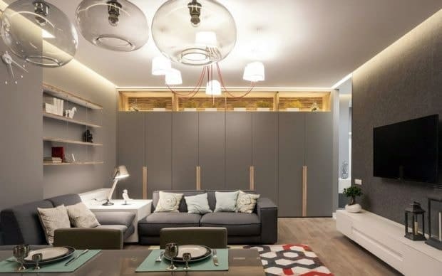 7 Tipp egy nagy szoba kialakításához egy lakásban + fotók a belső terekről