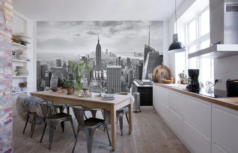 Falfestmény a konyha belsejében: 9 tipp a választáshoz és a tervezéshez + fotó