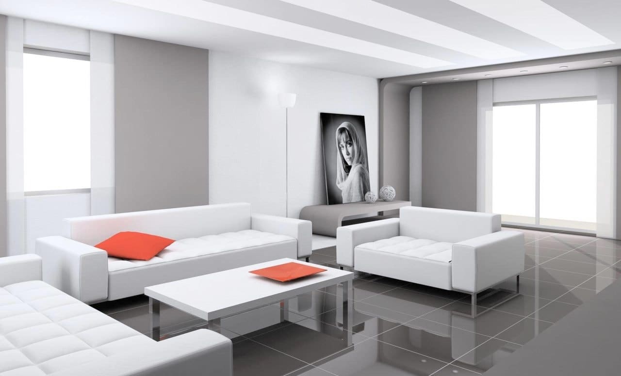 minimalista stílus a nappaliban