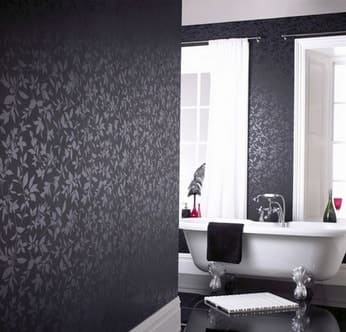 Fekete tapéta a falon a belső térben: 6 tervezési tipp