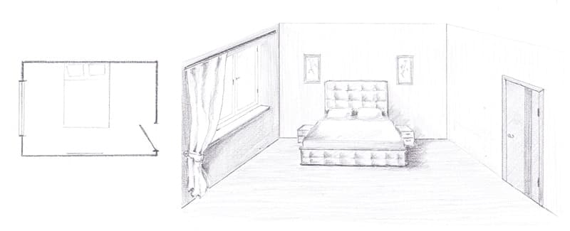 ágy elhelyezése a hálószobában 2