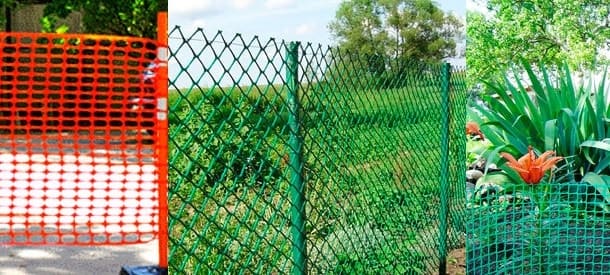 Különböző műanyag hálók kerítéshez