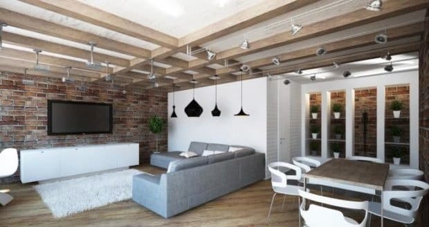 Loft stílus a lakás belsejében: 12 tipp a lakberendezéshez + fotók