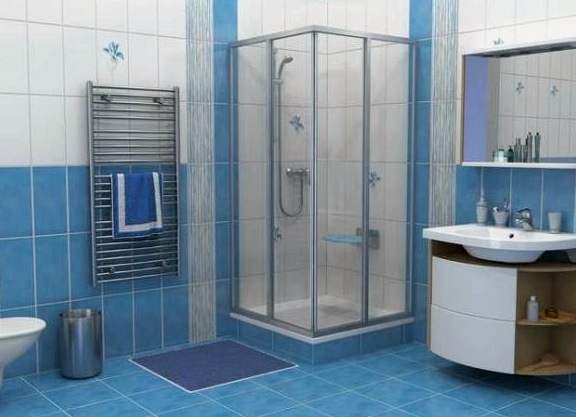 Fürdőszoba kialakítása zuhanyzóval