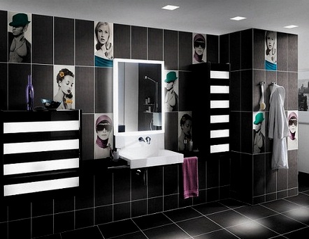Panelek egy fürdőszobához csempékből, kiválasztási szabályok és típusok