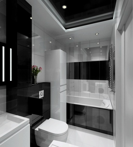 Hogyan készítsünk fekete -fehér fürdőszobát?