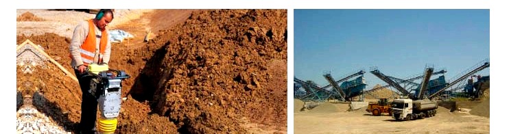 A homok, zúzottkő, talaj és homokos talaj tömörítési tényezőjének táblázata és kiszámítása