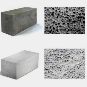 Habbeton és szénsavas beton: összehasonlítás és jellemzők, ami jobb, különbségek