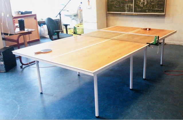 Barkács asztali teniszasztal: kültéri, összecsukható, gyorsan összeszerelhető, gyerekeknek