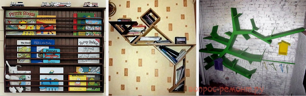 Polcok a lakásban: fal és padló - típusok, kivitel, tervezés