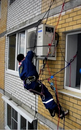 A falra szerelt légkondicionáló felszerelési útmutatója egyedül