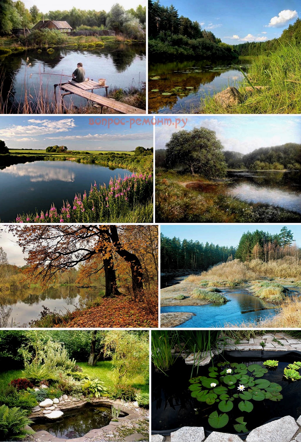 Dekoratív tó az országban: lépések és munkaerőköltségek, működése, kialakítása és rendezése