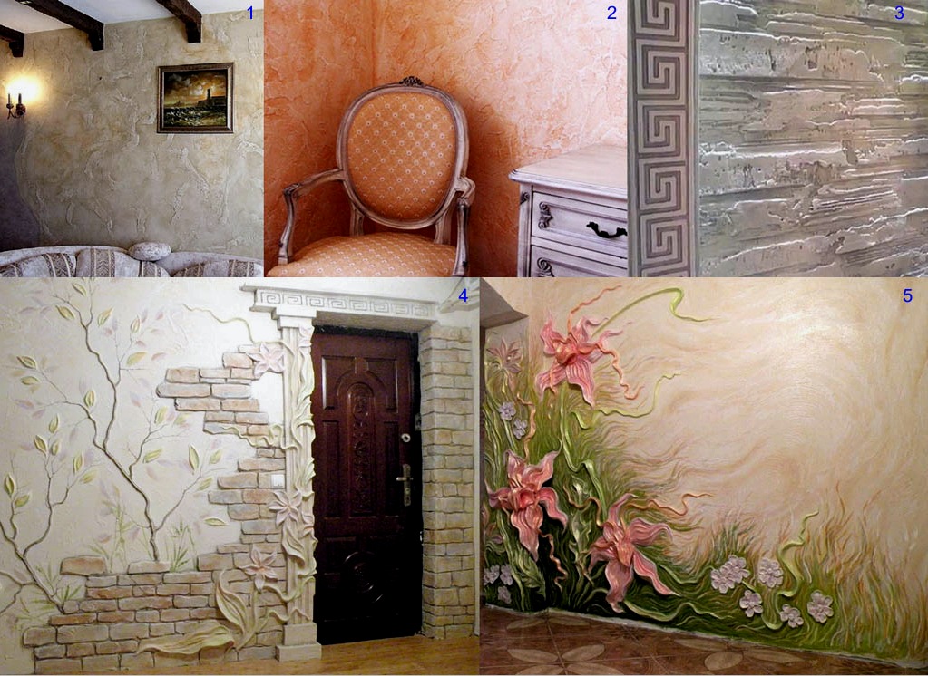 Fali dekoráció a belső térben: szintek és módszerek, példák és fotók a megvalósításról