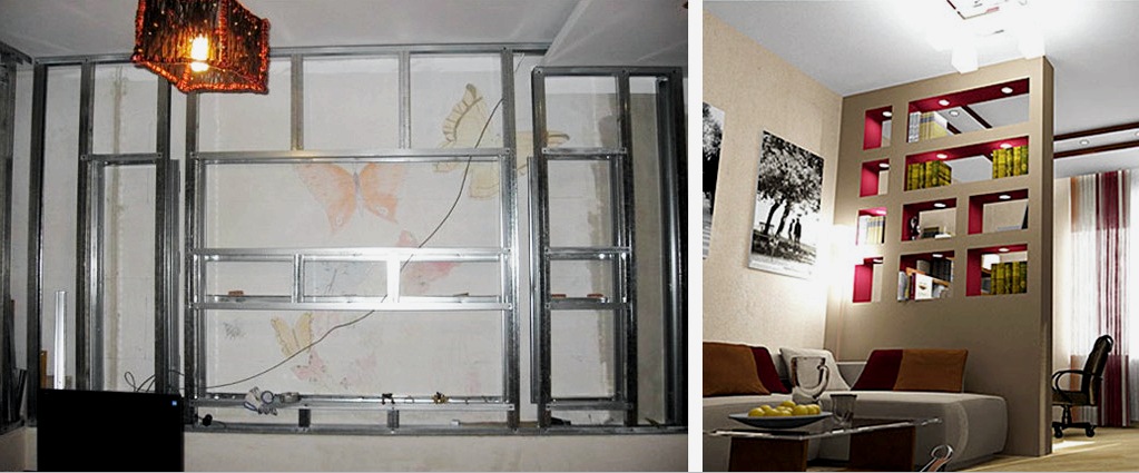 Polcok a lakásban: fal és padló - típusok, kivitel, tervezés