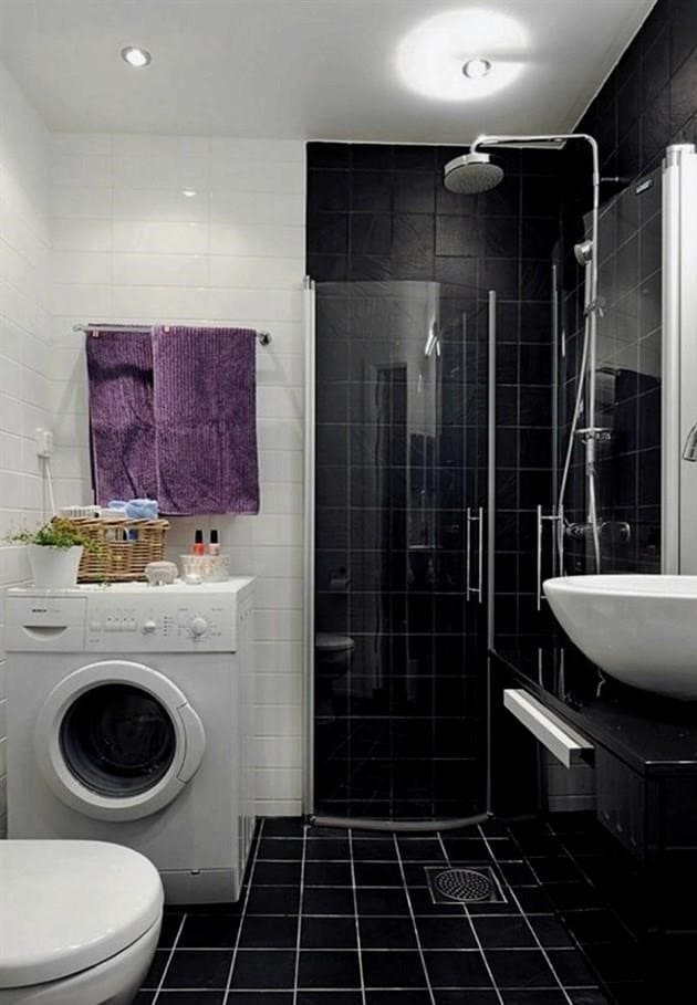 Fürdőszoba kialakítása mosógéppel: helyezze el a készülékeket és működőképessé tegye a teret