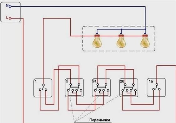 Átjáró kapcsoló csatlakoztatása: áramkörök elemzése + lépésenkénti utasítások a csatlakoztatáshoz