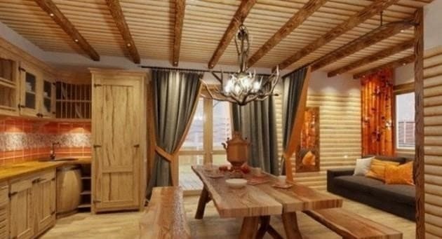 Provence stílusú vidéki ház belső tere: teljes utasítások